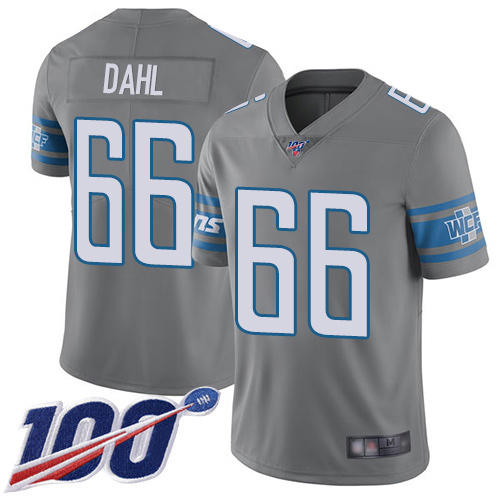 Detroit Lions Limited Steel Men Joe Dahl Jersey NFL Football #66 100th Season Rush Vapor Untouchable